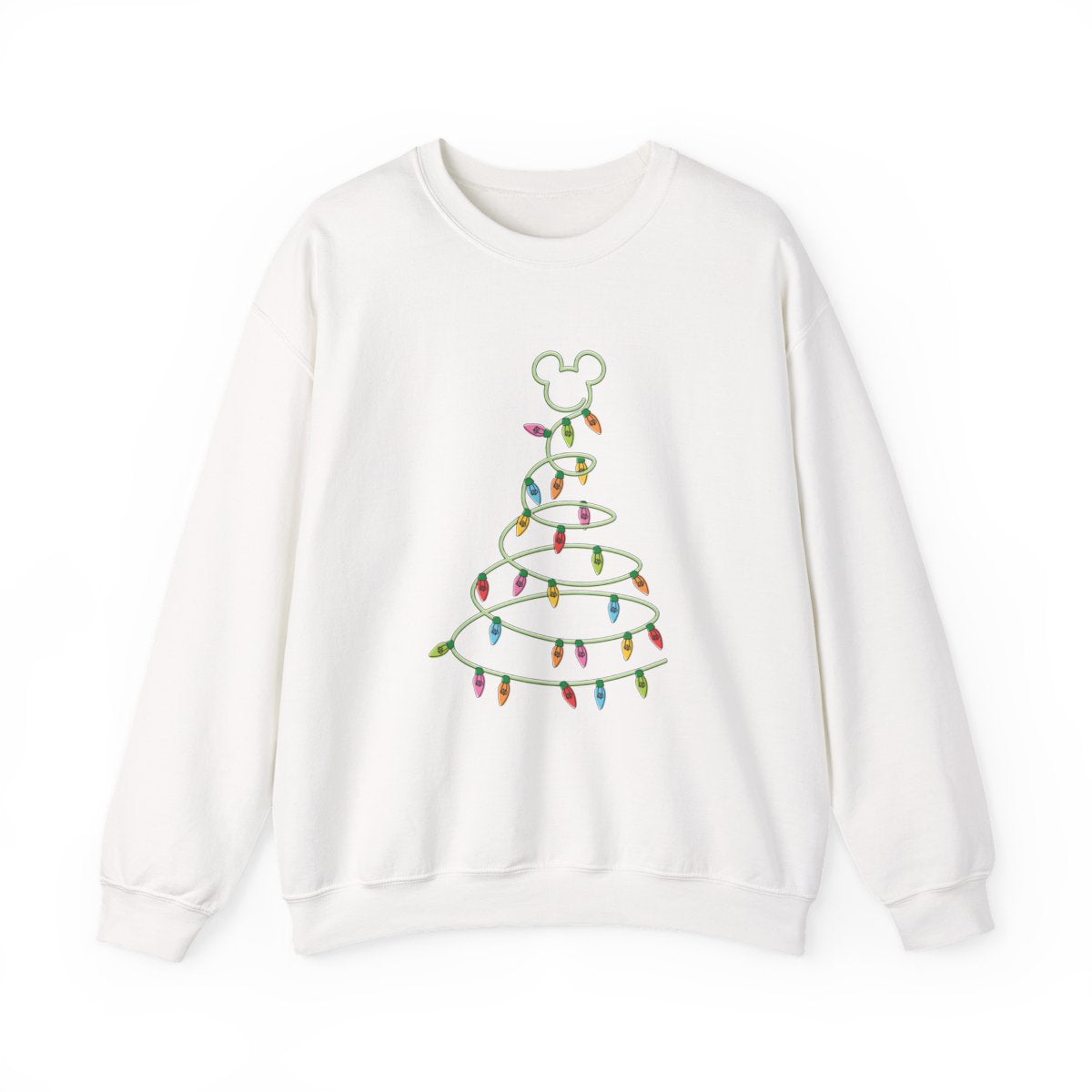 Cartoon Mouse Christmas Tree Lights Sweatshirt