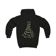 Cartoon Mouse Christmas Tree Lights Kids Hoodie 6