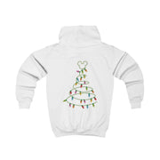 Cartoon Mouse Christmas Tree Lights Kids Hoodie 2