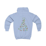 Cartoon Mouse Christmas Tree Lights Kids Hoodie 8