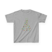 Cartoon Mouse Christmas Tree Lights Kids T-Shirt 3