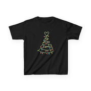 Cartoon Mouse Christmas Tree Lights Kids T-Shirt 5