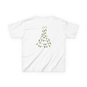 Cartoon Mouse Christmas Tree Lights Kids T-Shirt 2