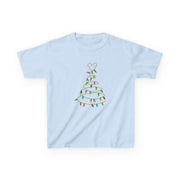 Cartoon Mouse Christmas Tree Lights Kids T-Shirt 7