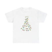 Cartoon Mouse Christmas Tree Lights T-Shirt 1