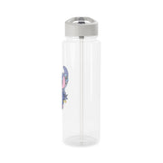 Cute Blue Alien Fairylights Clear Water Bottle 9