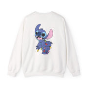Cute Blue Alien Fairylights Sweatshirt 2