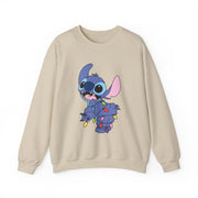 Cute Blue Alien Fairylights Sweatshirt 5
