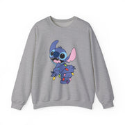 Cute Blue Alien Fairylights Sweatshirt 3