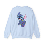Cute Blue Alien Fairylights Sweatshirt 10
