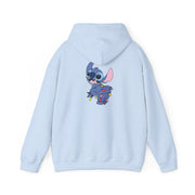 Cute Blue Alien Fairylights Hoodie 10