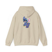 Cute Blue Alien Fairylights Hoodie 6