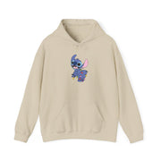 Cute Blue Alien Fairylights Hoodie 5