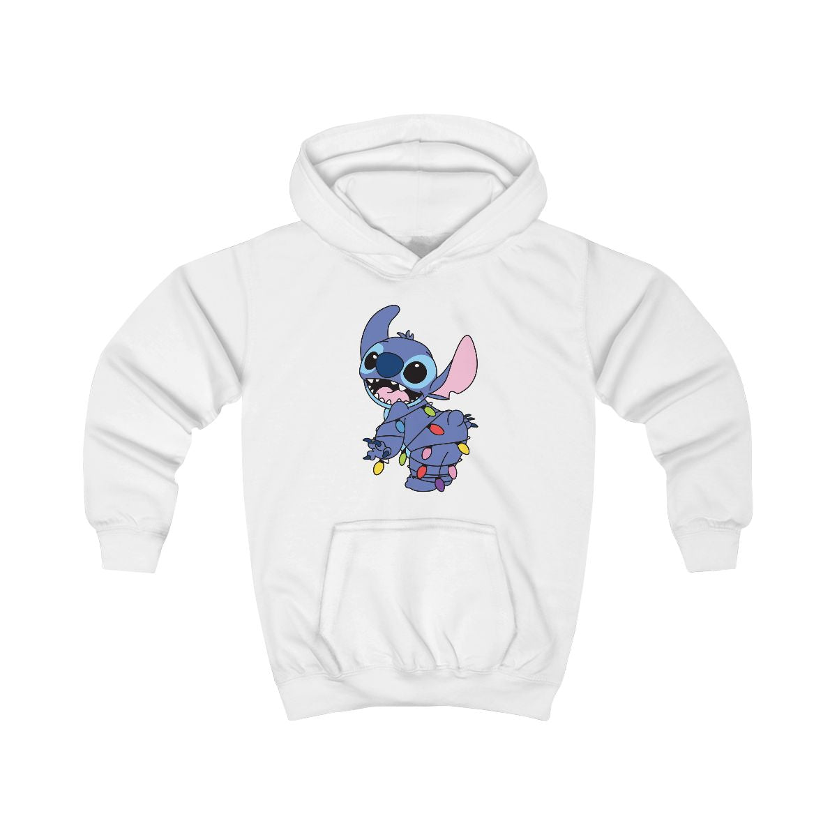 Cute Blue Alien Fairylights Kids Hoodie