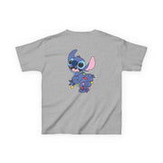 Cute Blue Alien Fairylights Kids T-Shirt 4