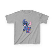 Cute Blue Alien Fairylights Kids T-Shirt 3