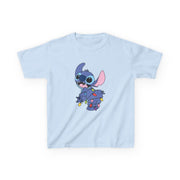 Cute Blue Alien Fairylights Kids T-Shirt 5