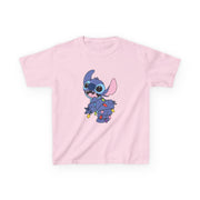 Cute Blue Alien Fairylights Kids T-Shirt 7