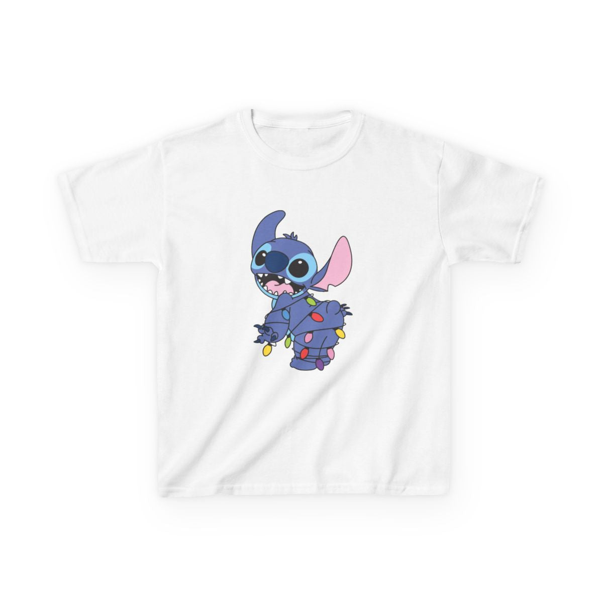 Cute Blue Alien Fairylights Kids T-Shirt