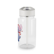 Cute Blue Alien Candycane Clear Water Bottle 4