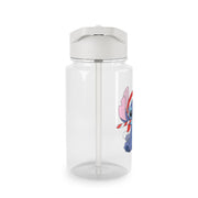 Cute Blue Alien Candycane Clear Water Bottle 3
