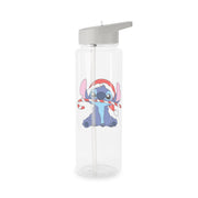 Cute Blue Alien Candycane Clear Water Bottle 7