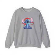 Cute Blue Alien Candycane Sweatshirt 3