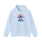 Cute Blue Alien Candycane Hoodie 9