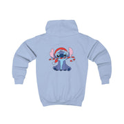 Cute Blue Alien Candycane Kids Hoodie 6