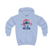 Cute Blue Alien Candycane Kids Hoodie 5