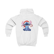 Cute Blue Alien Candycane Kids Hoodie 2