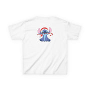 Cute Blue Alien Candycane Kids T-Shirt 2