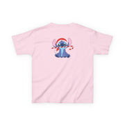Cute Blue Alien Candycane Kids T-Shirt 8