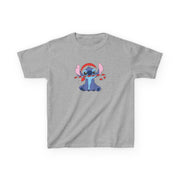 Cute Blue Alien Candycane Kids T-Shirt 3