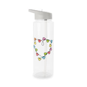 Cartoon Mouse Christmas Fairylights Heart Clear Water Bottle 6