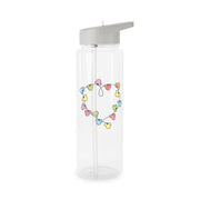 Cartoon Mouse Christmas Fairylights Heart Clear Water Bottle 7