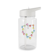 Cartoon Mouse Christmas Fairylights Heart Clear Water Bottle 2