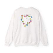 Cartoon Mouse Christmas Fairylights Heart Sweatshirt 2