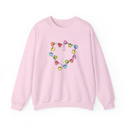 Cartoon Mouse Christmas Fairylights Heart Sweatshirt 7