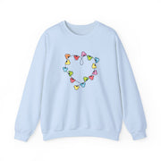 Cartoon Mouse Christmas Fairylights Heart Sweatshirt 9