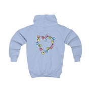Cartoon Mouse Christmas Fairylights Heart Kids Hoodie 6