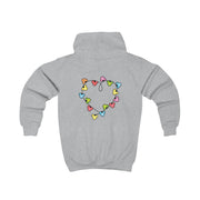 Cartoon Mouse Christmas Fairylights Heart Kids Hoodie 4