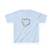 Cartoon Mouse Christmas Fairylights Heart Kids T-Shirt 5