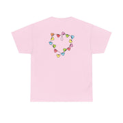 Cartoon Mouse Christmas Fairylights Heart T-Shirt 8