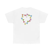 Cartoon Mouse Christmas Fairylights Heart T-Shirt 2
