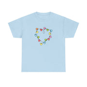 Cartoon Mouse Christmas Fairylights Heart T-Shirt 9
