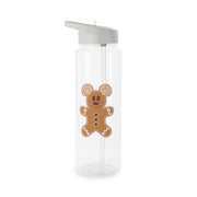 Cartoon Mouse Gingerbread Clear Water Bottle 6