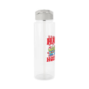 Happy Holidays Cute Green Aliens Clear Water Bottle 8