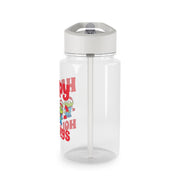 Happy Holidays Cute Green Aliens Clear Water Bottle 4