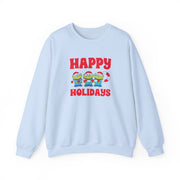 Happy Holidays Cute Green Aliens Sweatshirt 9